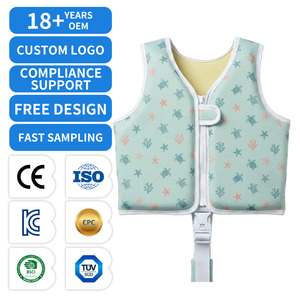 Gilet de natation pour enfant en néoprène, protection UV50, veste de flottabilité pour enfants, gilet de sauvetage pour la plage et la natation, directement de l'usine - Product Image 1