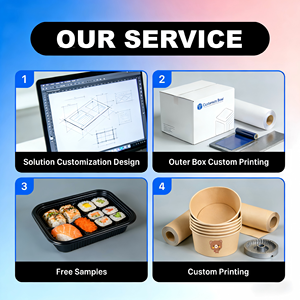 Kotak Kemasan Makanan Bawa Pulang 100% Bebas BPA, Wadah <span class=keywords><strong>Sushi</strong></span> dari Kertas Kraft Daur Ulang, Nampan <span class=keywords><strong>Sushi</strong></span> Sashimi Gaya Jepang - Product Image 3