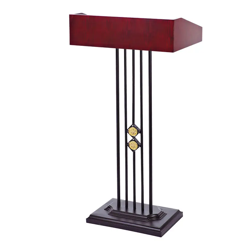 Penjualan Terbaik grosir Premium Stainless Steel pidato Lectern Rostrum Pulpit Podium untuk gereja dan sekolah Atril