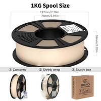 Geeetech US West Warehouse 1,75mm PLA Holzfilament mit Echten Holzfasern 335m Länge 1KG CE-Zertifiziert 3D-Druckmaterial