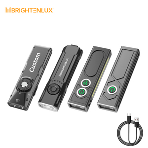 Nhà Máy Bán buôn không thấm nước đa chức năng 4 trong 1 kim loại có thể sạc lại chiến thuật mỏng EDC phẳng Đèn pin Torch Với vành đai Clip - Product Image 2
