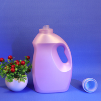 Bouteille de détergent liquide en plastique de 4 L, emballage cosmétique en HDPE, bouteilles de lavage de la vaisselle avec bouchon à vis, vente en gros
