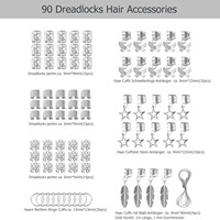 Accessoires de Noël 120 pièces dorés pour tresses, bijoux pour locs, pinces à cheveux pour dreadlocks