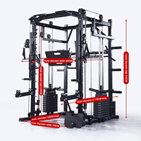 Banc Presse Squat Rack Smith Machine Power Cage Multi Fonctionnel Home Gym Power Cage Rack Gym Smith Machine