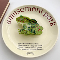 Nouvelle pince à cheveux Liwu en forme de grenouille mignonne - Pince à cheveux en acétate au design animalier de dessin animé pour femmes