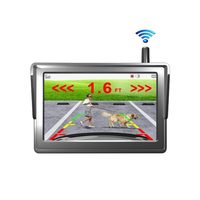 Capteur de stationnement sans fil cadre de licence européenne 5 pouces 720P AHD Camara Para Auto Car Reverse Monitor Solar Backup Camera Kit