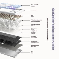 XINMENG M87PRO V2 Keyboard game mekanis, papan ketik Game 3 mode berkabel 2.4g nirkabel M87 Pro V2 struktur Gasket bisa ditukar panas Hadiah