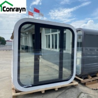 Mobile privé temporaire extérieur bureau pod arrière-cour hangar de bureau personnalisable taille plusieurs chambres simples cabine de bureau