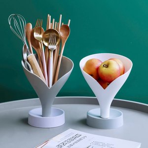 Household funnel-shaped multi-functional drainage <b>rack</b> kitchen chopsticks <b>vegetable</b> drainage <b>storage</b> box - Product Image 5