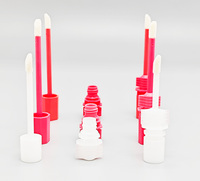 Pochette en plastique avec bec verseur pour cosmétiques, gloss à lèvres, rouge à lèvres, mascara, forme irrégulière personnalisée en aluminium