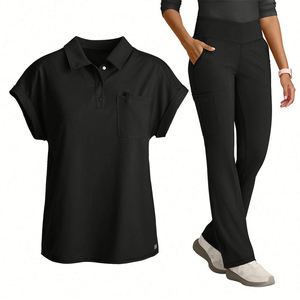 Uniformes Médicos de Manga Corta con Logotipo Personalizado para Mujer, Uniformes Transpirables y Elásticos para Mujer, Conjuntos de Uniformes para Enfermeras, Uniformes Quirúrgicos para Mujer, Doctora, Hospital - Product Image 3
