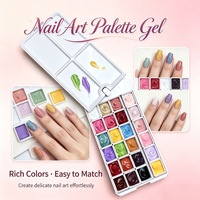 Nouvel Arrivage Transfrontalier : Vernis à Ongles Gel Rotatif à 24 Compartiments, Facile à Estomper pour Effets Dégradés ; Type Transfert Pat-pat