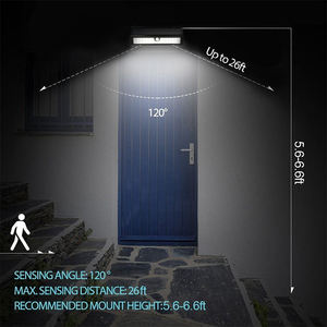 100 LED <span class=keywords><strong>Sensor</strong></span> <span class=keywords><strong>de</strong></span> <span class=keywords><strong>movimiento</strong></span> Solar Powered Pathway Flood Alumbrado público Led Lámpara <span class=keywords><strong>de</strong></span> pared <span class=keywords><strong>Luces</strong></span> <span class=keywords><strong>solares</strong></span> impermeables para exteriores para jardín - Product Image 5