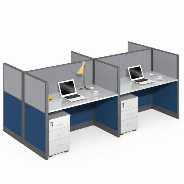 Fabriek Aangepaste Systeem Kantoormeubilair Melamine Sheet Workstation Bureau Moderne Design Stijl