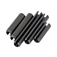 Pin Pegas Berlubang Khusus Tugas Berat, Pin Dowel Oksida Hitam, Paduan Kuningan Titanium DIN 1481