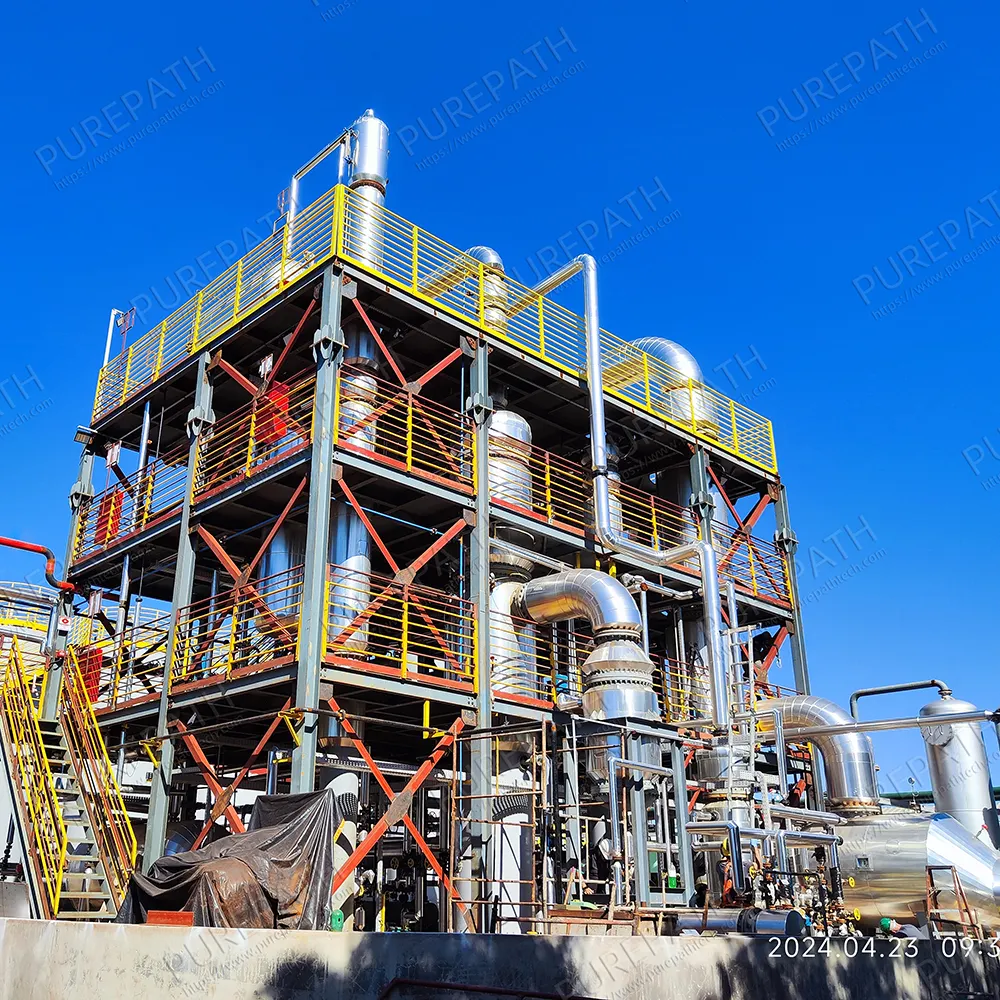 PurePath Hot PLC Monitoring Countinuious Waste Engine Oil Recycling Distillation Plant for Diesel and Base Oil