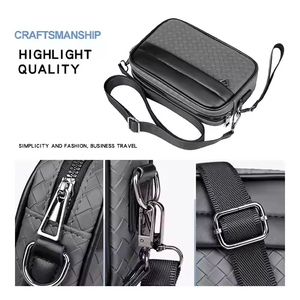 Sac Bandoulière <span class=keywords><strong>Homme</strong></span> en Similicuir PU Côté Personnalisable, Imperméable, Luxe Sportif, pour Affaires et Voyage - Product Image 4