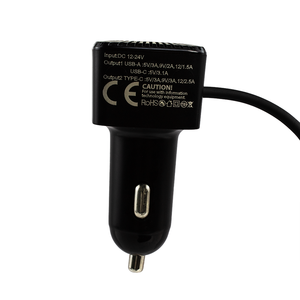 Cargador de coche de 100W cable de carga súper rápida PD30W QC3.0 adaptador USB tipo C 3 cargador de teléfono de coche multipuerto con iluminación de respiración - Product Image 5