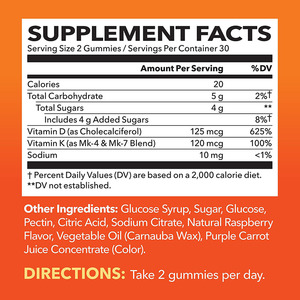 TLy OEM Vegan bổ sung vitamin D3 + <span class=keywords><strong>K2</strong></span> Gummies cho khỏe mạnh xương cơ bắp Vitamin tổng hợp Gummies - Product Image 2