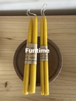 En gros, Bougie pilier sans flamme en forme de fleur de lys, en cire d'abeille naturelle et imitation cire, avec support en métal et bois, pour éclairage et décoration, et allumettes.