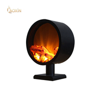 Design moderne, petite cheminée électronique de bureau, vente en gros de flammes de charbon de bois simulées, télécommande murale de fond de salon