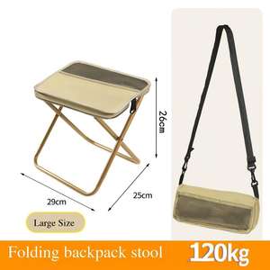 Outdoor Klapp hocker Tragbare Handtasche Angel tasche Camp Chair Warteschlangen Reiß verschluss tasche Camping Bleistifte tui Voll klappbarer Stuhl hocker - Product Image 3
