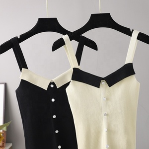 <span class=keywords><strong>Top</strong></span> Corto Sexy de <span class=keywords><strong>Punto</strong></span> Acanalado con Botones para Mujer, Venta al Por Mayor - Product Image 2