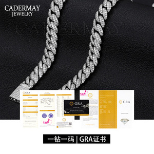 Moissanite Cuban Chain Bracelet S925 Sterling Silver 6mm 10mm Men's Hip Hop Jewelry Everyday Wear Micro Insert Full Set - Product Image 5