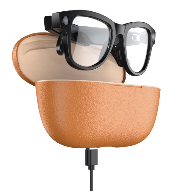 M02 800W Pixel Black Technology Smart Glasses With Rechargeable Case with Wifi Transmission Image Recognition Ai Translation
