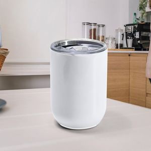 Vaso de Vino con Aislamiento de Doble Pared de Acero Inoxidable Brillante de 12 oz, Forma de Huevo, con Tapa Deslizante, para Sublimación - Product Image 4
