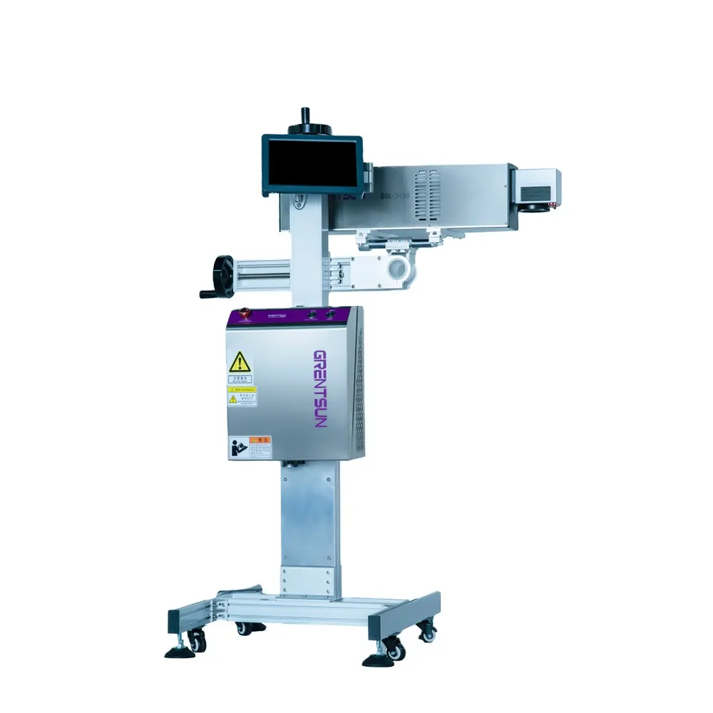 2024 Beste Prijs Co2 Vliegende Laser Jpt Raycus Markering Machine 30W Kopen Folie Zakje Graveren Printer Voor Voedsel Verpakkingslijn