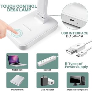 Khuyến Mại Gấp Bàn Đèn LED Sinh Viên Ký Túc Xá Bàn Máy Tính Để Bàn Đèn Có Thể Sạc Lại Dual-Mục Đích Bàn Đèn Quà Tặng Với Biểu Tượng Tùy Chỉnh - Product Image 4
