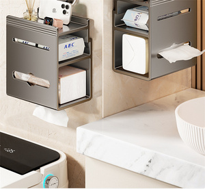 Moderno e multifunzionale <span class=keywords><strong>bagno</strong></span> portaoggetti a parete senza unghie <span class=keywords><strong>con</strong></span> <span class=keywords><strong>ventosa</strong></span> scatola di carta igienica <span class=keywords><strong>porta</strong></span> <span class=keywords><strong>asciugamani</strong></span> <span class=keywords><strong>porta</strong></span> rotolo - Product Image 4