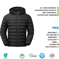 Vestes matelassées légères 100% nylon, capuche amovible, imperméables, décontractées, manteaux d'hiver isolés, pour les voyages