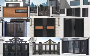 Porte coulissante et battante automatique en aluminium de luxe sur mesure pour la cour de la villa, l'allée, l'entrée, design AluPrime - Product Image 6