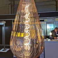 Янтарный тыквы пузыря теплый Эдисон стиль большой гигантский 230v 4v Гибкая лампа со светодиодными нитями на цоколе для декоративного использования