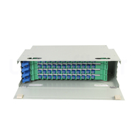 Boîtier de distribution de fibres optiques ODF à montage en rack, tiroir ODF OM4 MMF 12 ports LC Duplex, rail DIN 48 ports extérieur