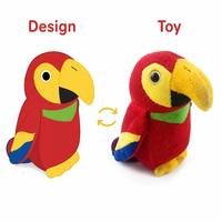 Nouvelle Peluche Perroquet Miniature 15 cm, Jouet Doux en Peluche, Cadeau d'Anniversaire pour Enfants, Décoration Maison