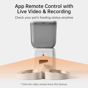 Distributeur automatique intelligent et étanche de nourriture pour animaux de compagnie (chats et chiens) avec contrôle à distance, double gamelle, double objectif, 4L, en plastique - Product Image 5