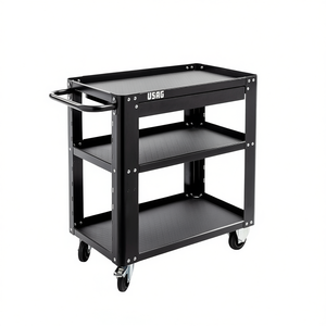 USAG <b>Tool</b> <b>Cart</b> 3 Shelf Heavy Duty Workbench Storage Rolling Utility <b>Cart</b> - Product Image 2