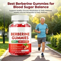 Gommes à la berbérine OEM 1500mg avec cannelle de Ceylan curcuma melon amer soutien l'équilibre de la glycémie pour les soins