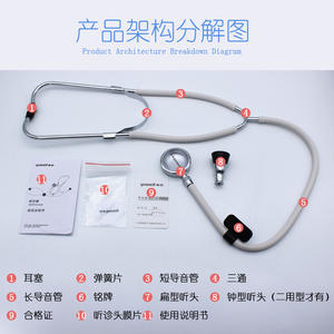 Stéthoscope Yuwell à double usage pour adultes, blanc, manuel, pour usage domestique et médical - Product Image 4