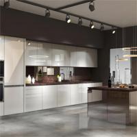 Meuble de buanderie moderne en bois noir sur mesure, professionnel, pré-assemblé, modulaire, fabriqué en Chine, avec finition en marbre stratifié