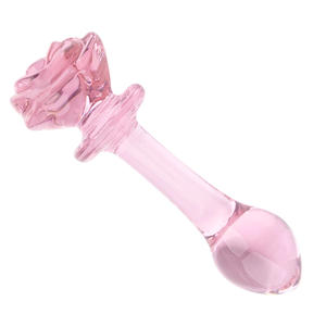 Rozenbloem Penis <span class=keywords><strong>Dildo</strong></span> Glas Anale Kralen Groothandel Kristal Sex Speelgoed Butt Anale Plug Voor Dames Mannen Volwassen Plug Anal - Product Image 5