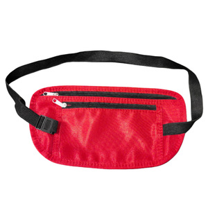 Sac de taille antivol multifonctionnel en tissu Oxford, sangle réglable, pour sports de plein air, unisexe, rouge - Product Image 1