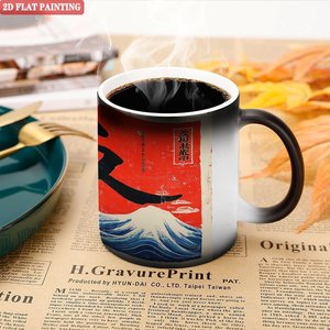 Mug Confort 11oz en Céramique Noire Givrée Thermosensible à Changement de Couleur pour Café - Product Image 5