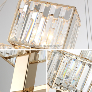 El elegante restaurante iluminación decorativa moderna estilo americano de Metal de oro de cristal de <span class=keywords><strong>la</strong></span> lámpara de techo - Product Image 2