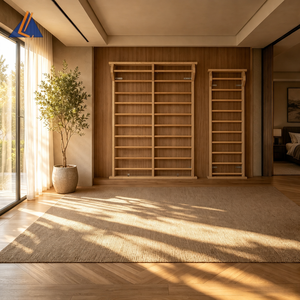 Scala Svedese in Legno di Pino Naturale Personalizzabile con Logo, Ecologica e Regolabile, <span class=keywords><strong>per</strong></span> Yoga, Pilates e Stretching della <span class=keywords><strong>Schiena</strong></span> - Product Image 1