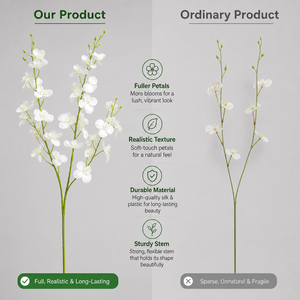 Orquídeas Artificiales de 80cm, Orquídeas Mariposa de Seda con Tacto Real, Venta al por Mayor para Decoración de Bodas, OEM/ODM - Product Image 3