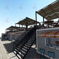 CBOX haute qualité personnalisé 20ft 40ft conteneur préfabriqué maison nourriture rue café plage Bar Restaurant conception à vendre